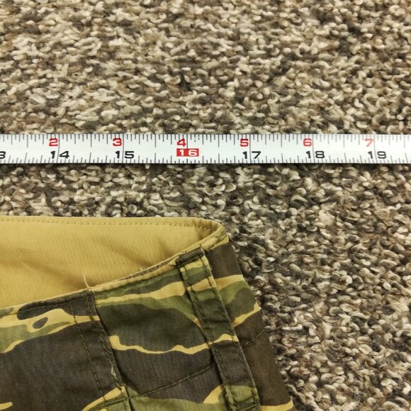 Abercrombie & Fitch Shorts 7" Nylon Cotton Camo Drawstring Green Mens 32 - Picture 5 of 7